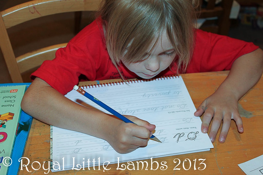 cursive letter tracing