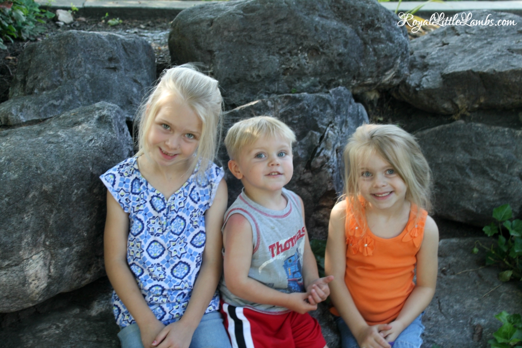 Cute Kids with Rocks