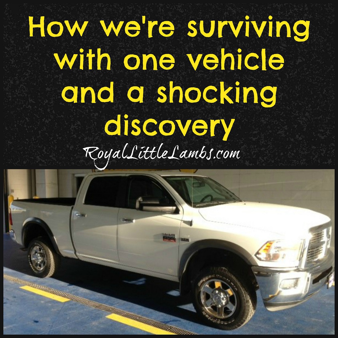 How we're surviving with one vehicle