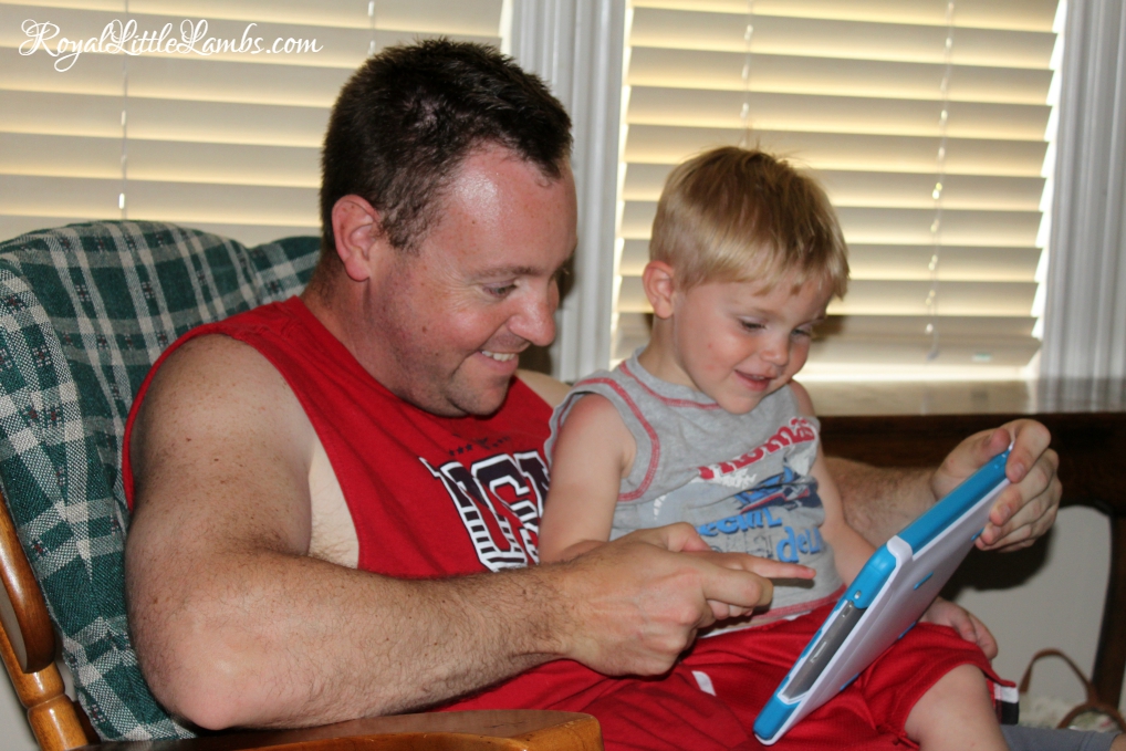 Playing the iPad with Daddy