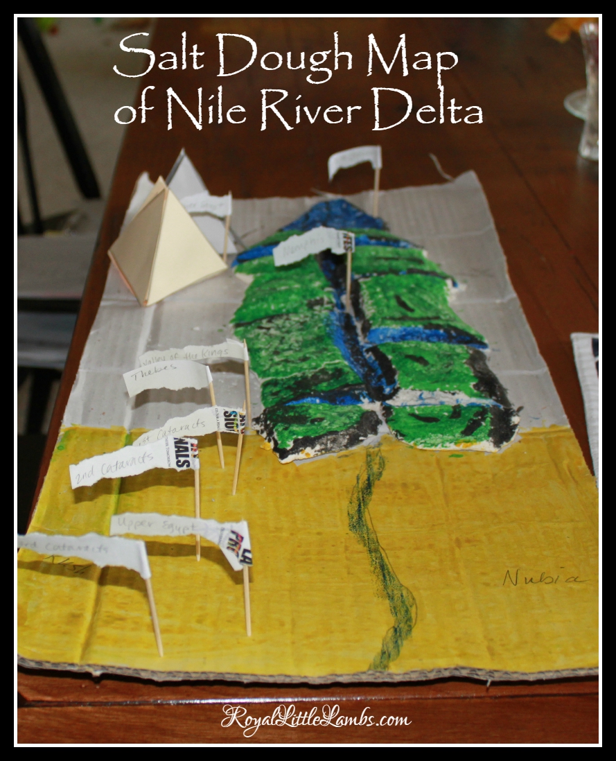 Salt Dough Map of Nile River Delta