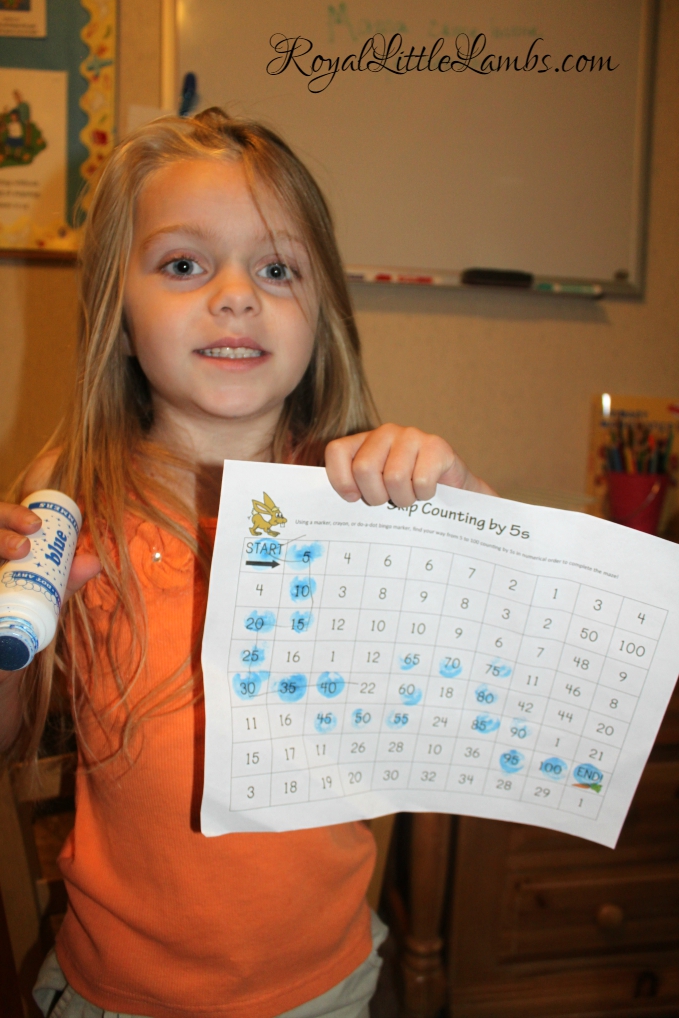 Skip Counting by 5s Maze