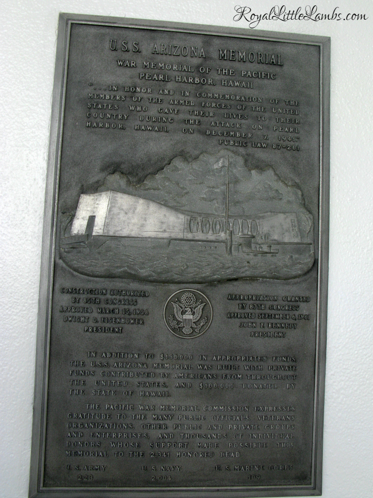 USS Arizona Memorial Plaque